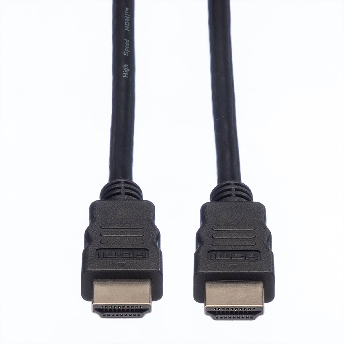 Value HDMI Anschlusskabel HDMI-A Stecker, HDMI-A Stecker 3.00 m Schwarz 11.99.5682 doppelt geschirmt HDMI-Kabel