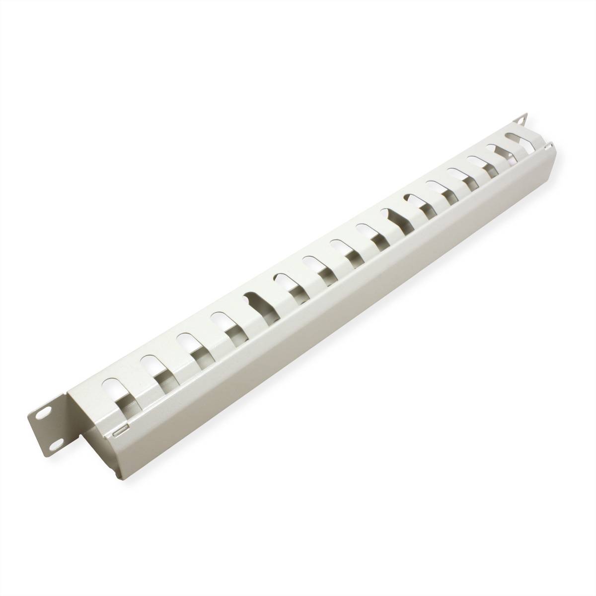 VALUE 19"-Frontplatte 1 HE mit Rangierkanal 40 x 40 mm, grau