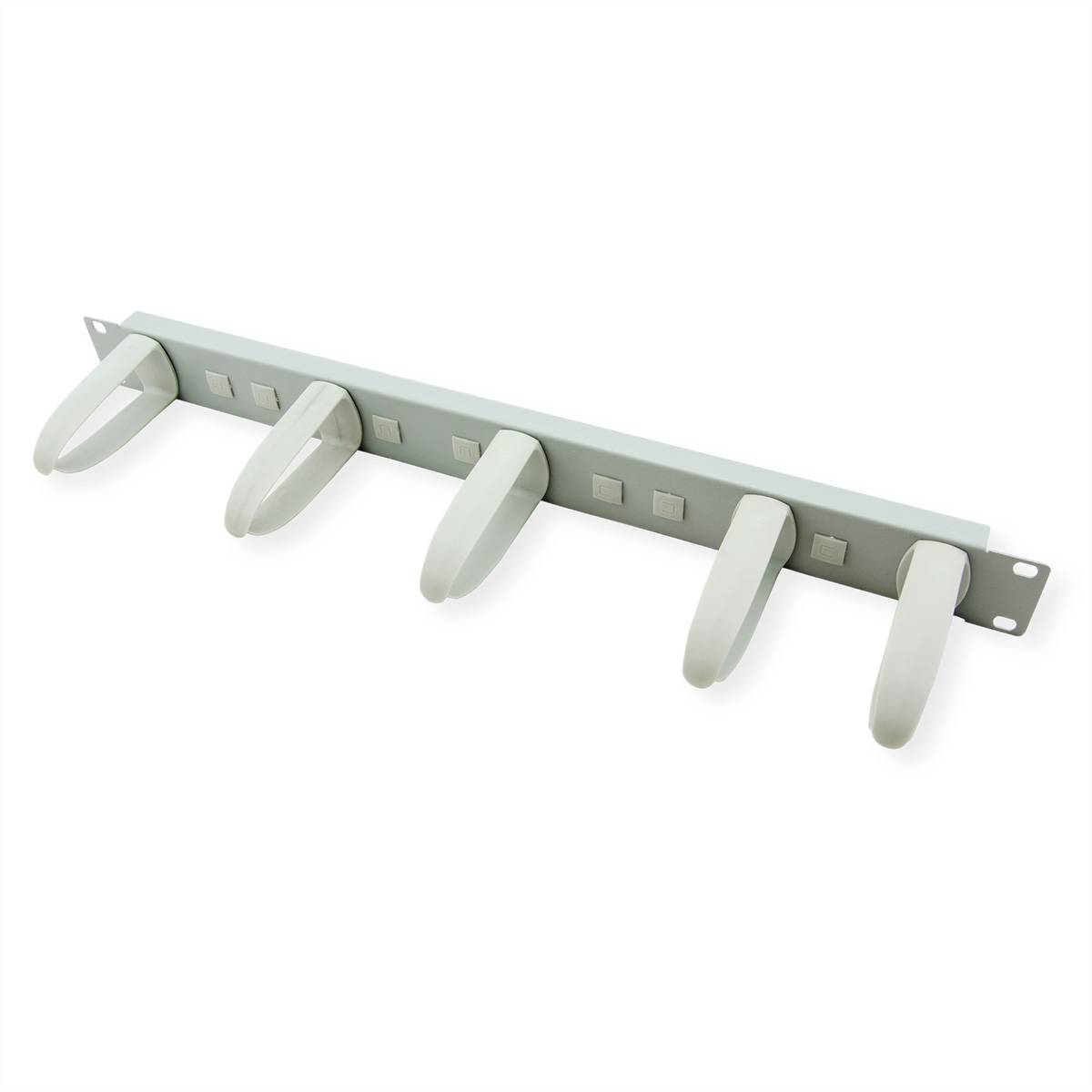 VALUE 19"-Frontplatte 1HE mit 5 Kabelösen, grau