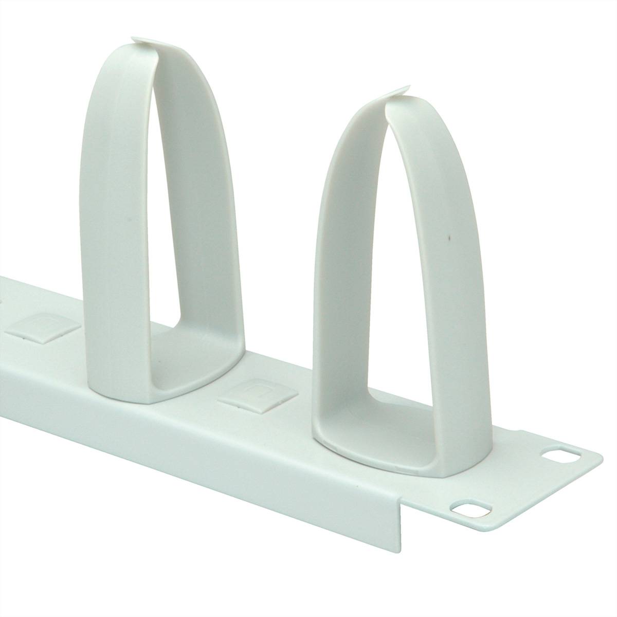 VALUE 19"-Frontplatte 1HE mit 5 Kabelösen, grau