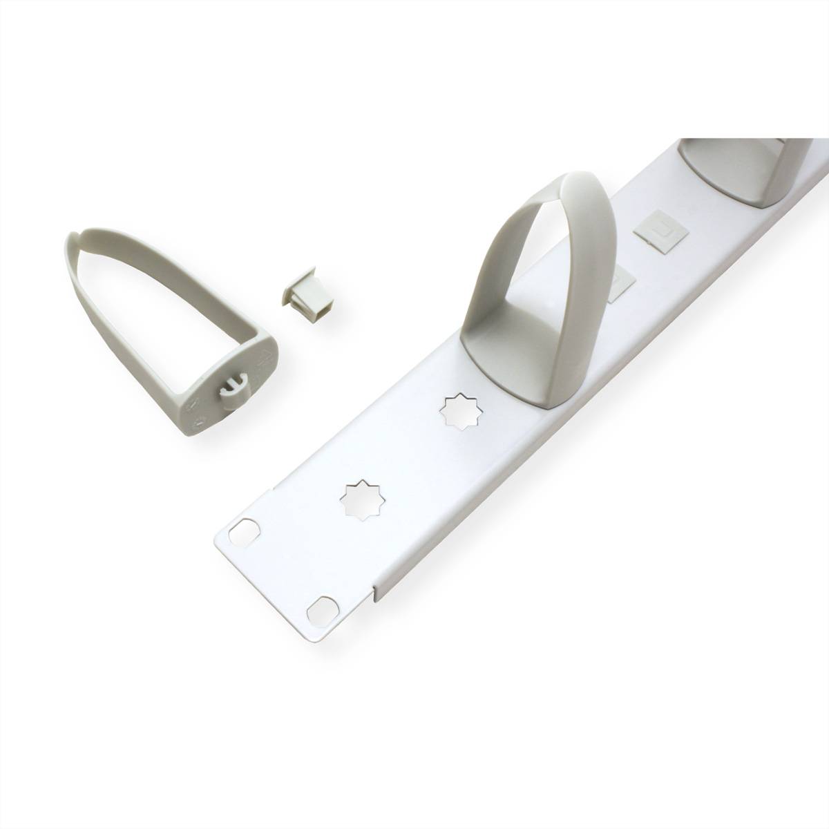 VALUE 19"-Frontplatte 1HE mit 5 Kabelösen, grau