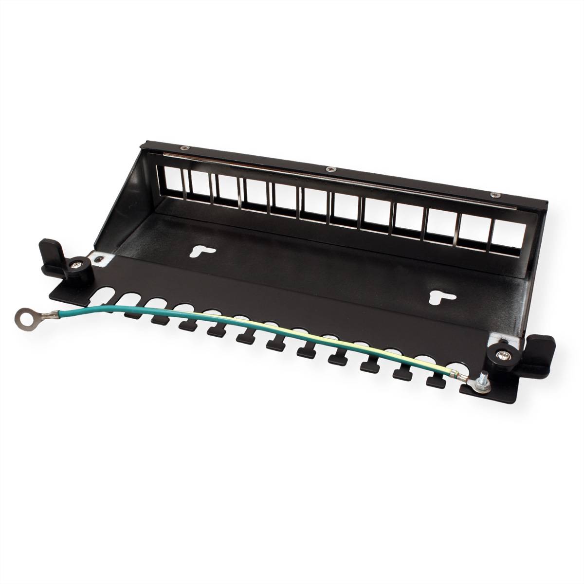 VALUE Keystone-Modulträger, 12-Port, schwarz