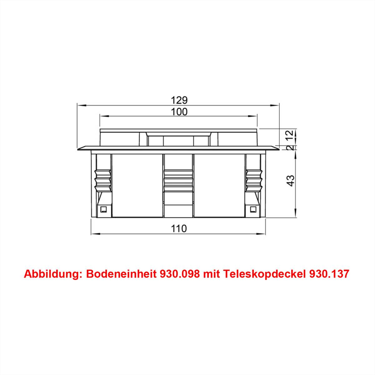 Bachmann 930.098 Teleskop-Gerätedose (Ø x H) 129 mm x 45 mm 1 St.