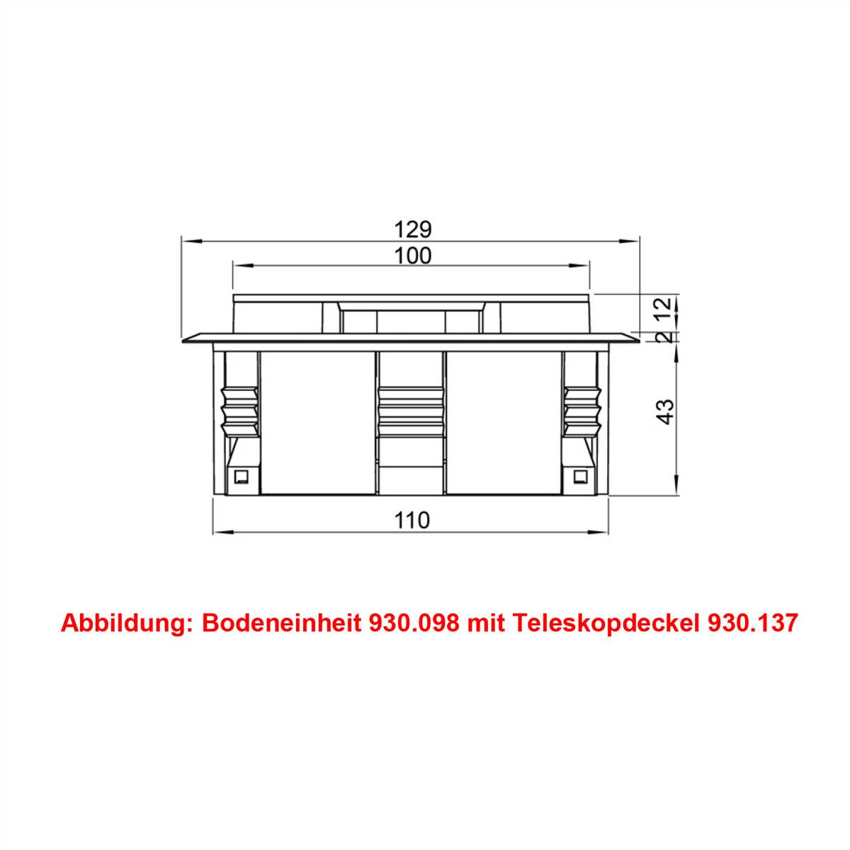 Bachmann 930.099 Teleskop-Gerätedose (L x B x H) 180 x 45 x 200 mm 1 St.