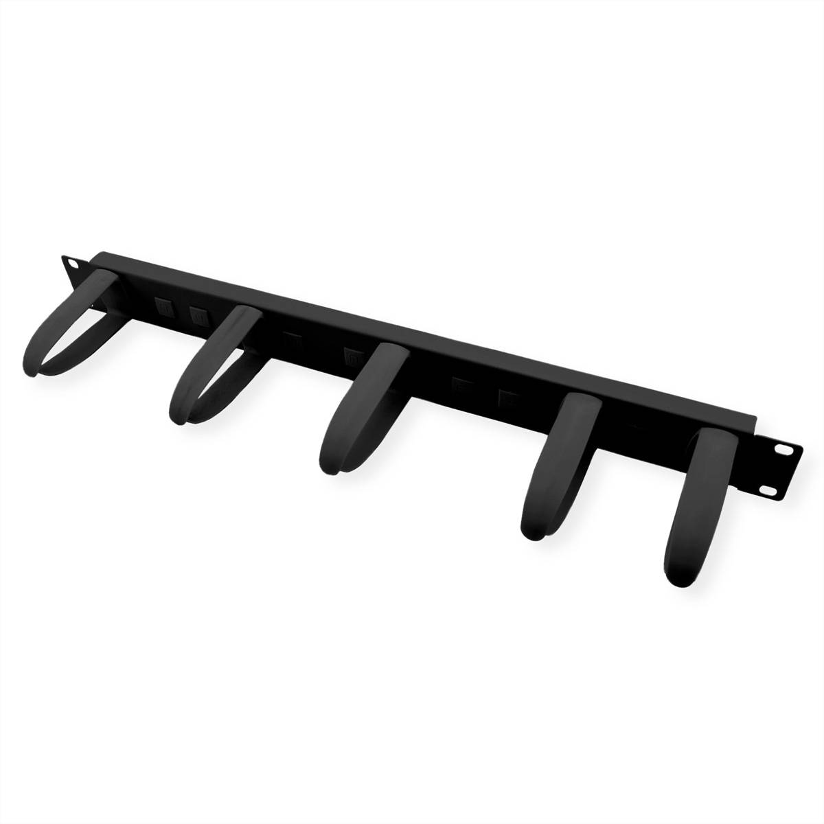 VALUE 19"-Frontplatte 1HE mit 5 Kabelösen, schwarz