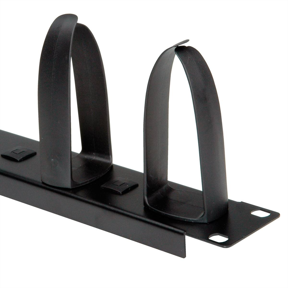 VALUE 19"-Frontplatte 1HE mit 5 Kabelösen, schwarz