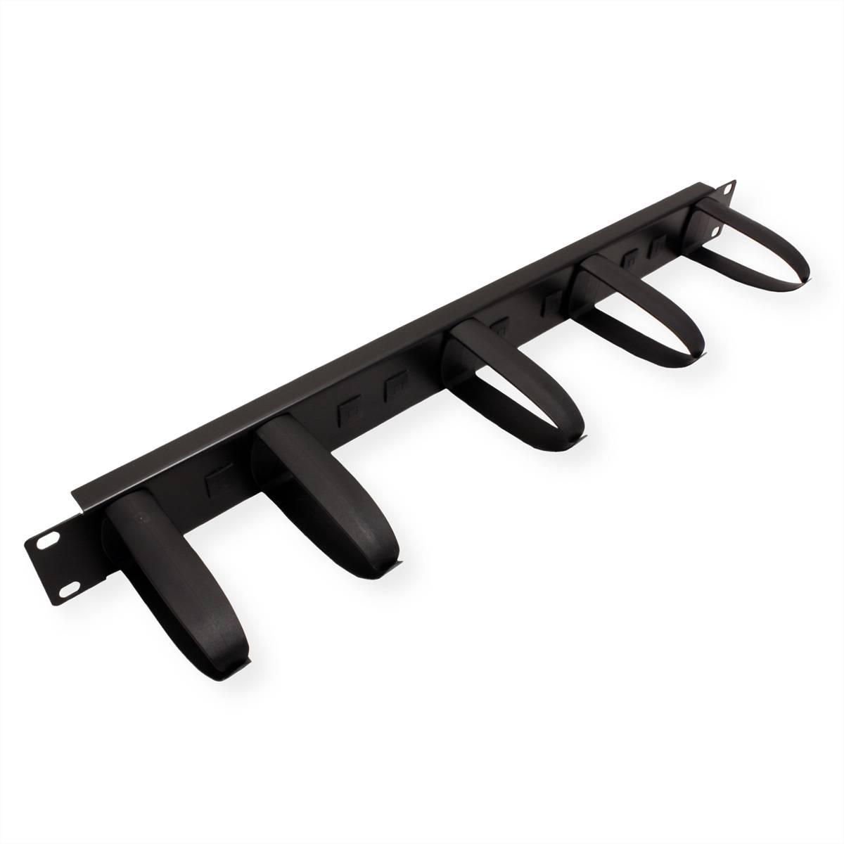 VALUE 19"-Frontplatte 1HE mit 5 Kabelösen, schwarz