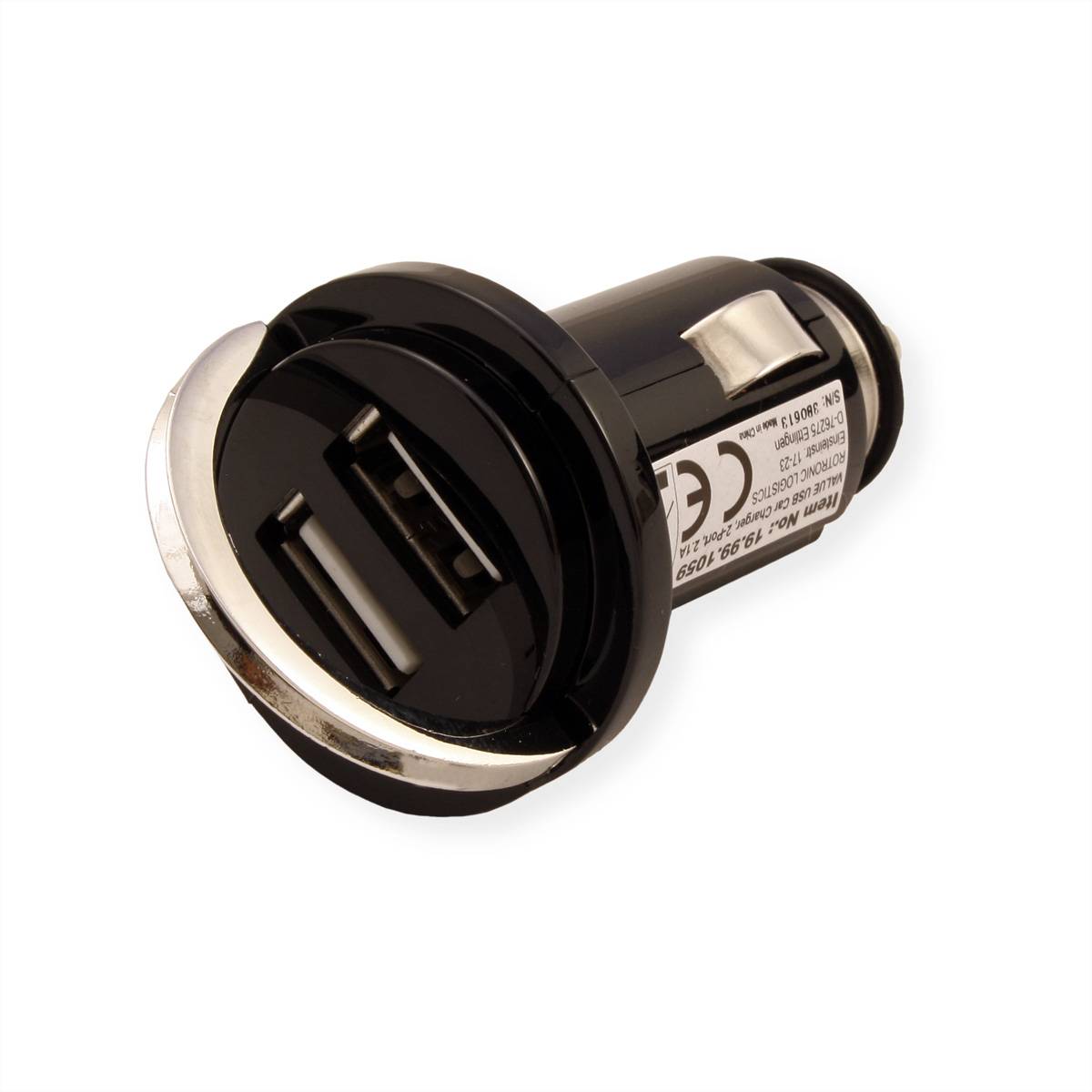 Value USB Ladegerät 10 W USB Schwarz KFZ