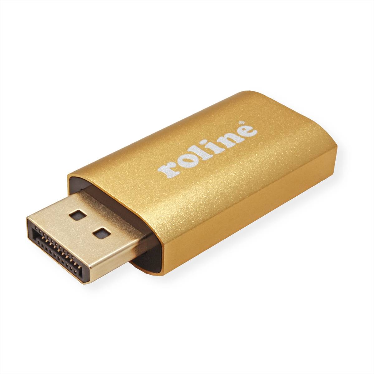 ROLINE GOLD 4K DisplayPort-HDMI Adapter, v1.2, DP ST - HDMI BU, Aktiv