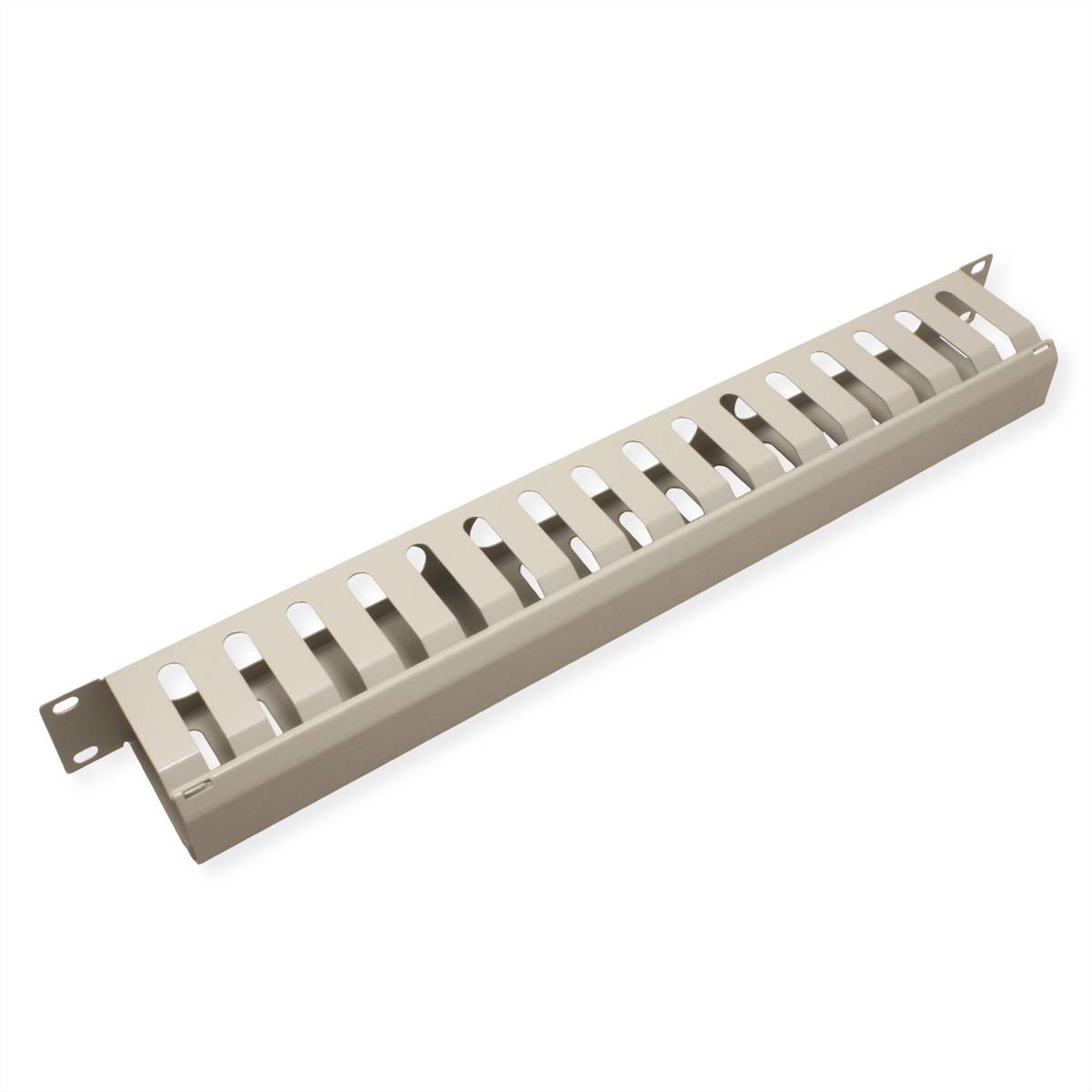 VALUE 19"-Frontplatte 1 HE mit Rangierkanal 40 x 60 mm, grau
