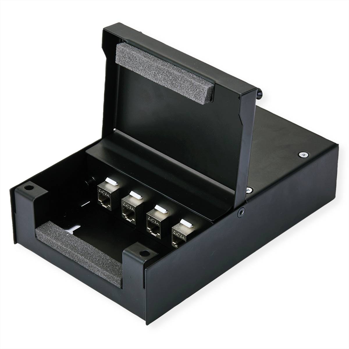 VALUE Wandgehäuse für 4x Keystones, schwarz