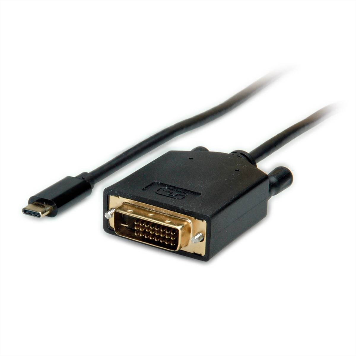 Value USB 2.0 Adapterkabel [1x USB-C® Stecker - 1x DVI-Stecker 24+1pol.] 1.00 m