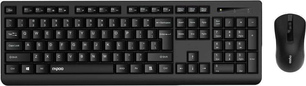 Rapoo Kabelloses Multi-Mode-Deskset X1700 Schwarz QWERTZ
