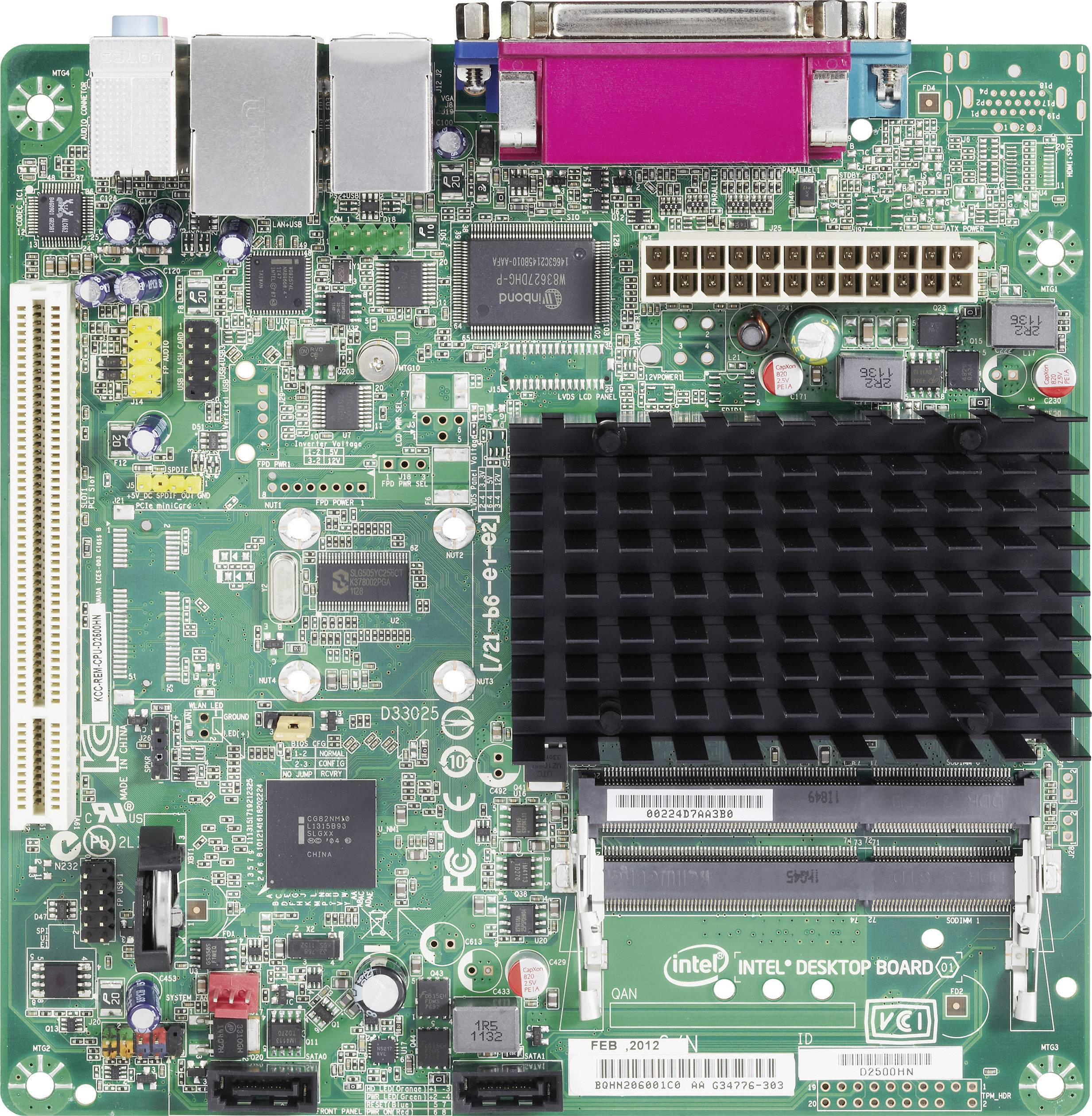 Intel D2500HN Formfaktor (Details) Mini-ITX
