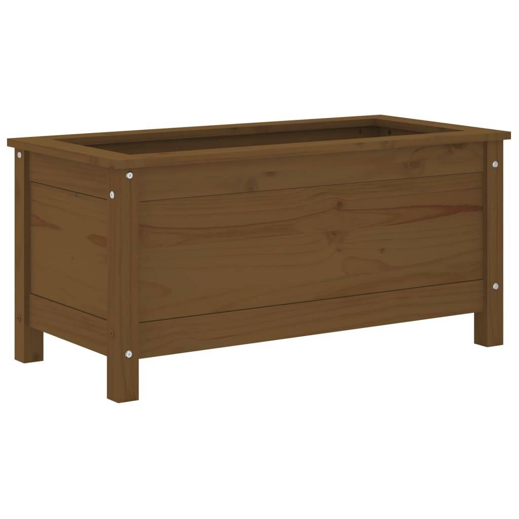 vidaXL Pflanzkübel Honigbraun 82,5x40x39 cm Massivholz Kiefer