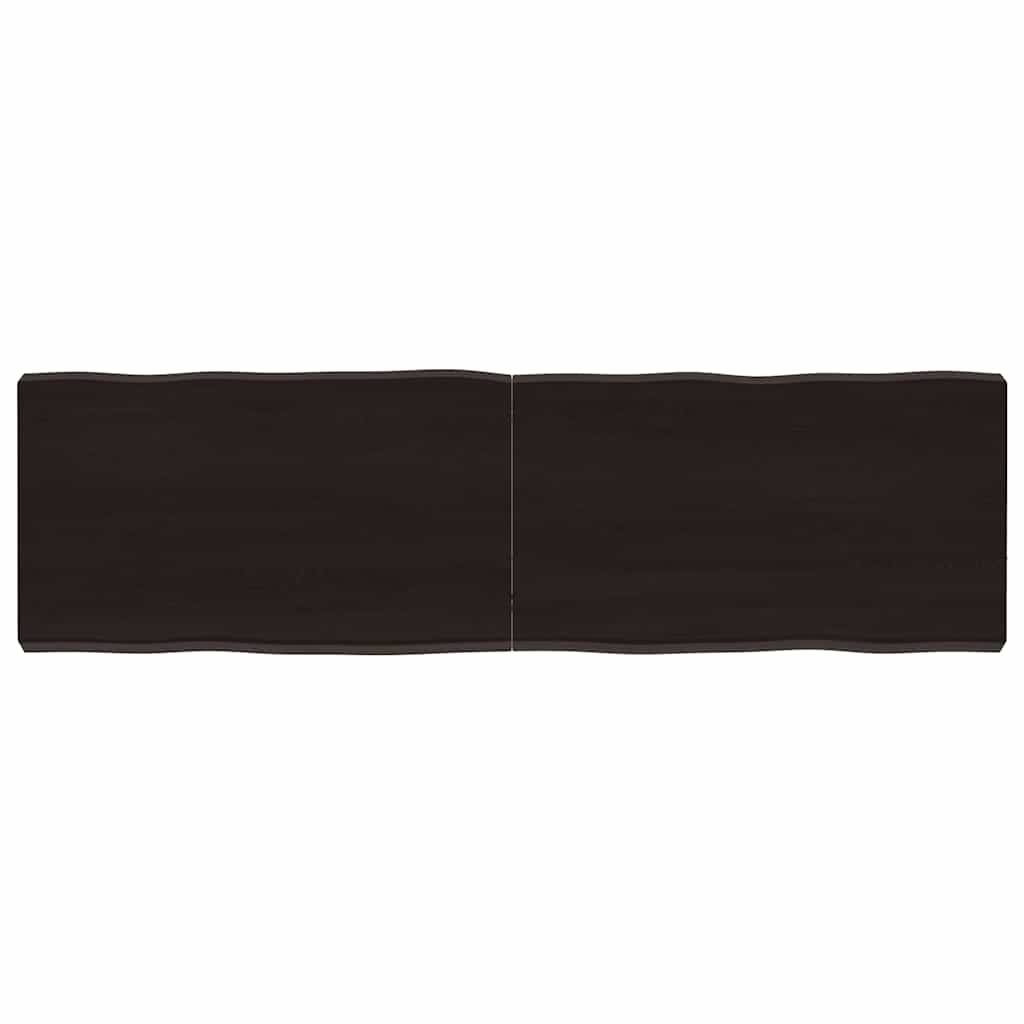 vidaXL Tischplatte 140x40x(2-6) cm Massivholz Behandelt Baumkante