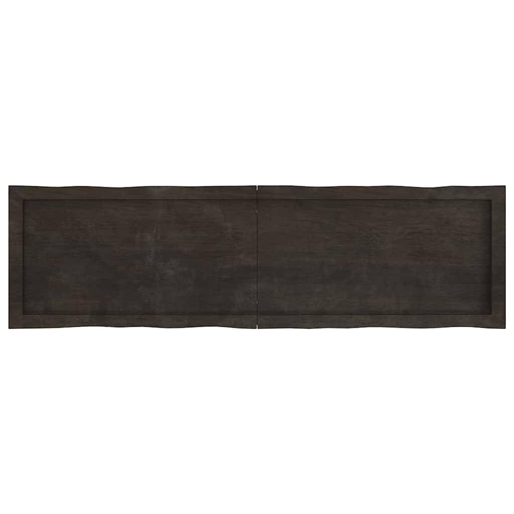 vidaXL Tischplatte 140x40x(2-6) cm Massivholz Behandelt Baumkante