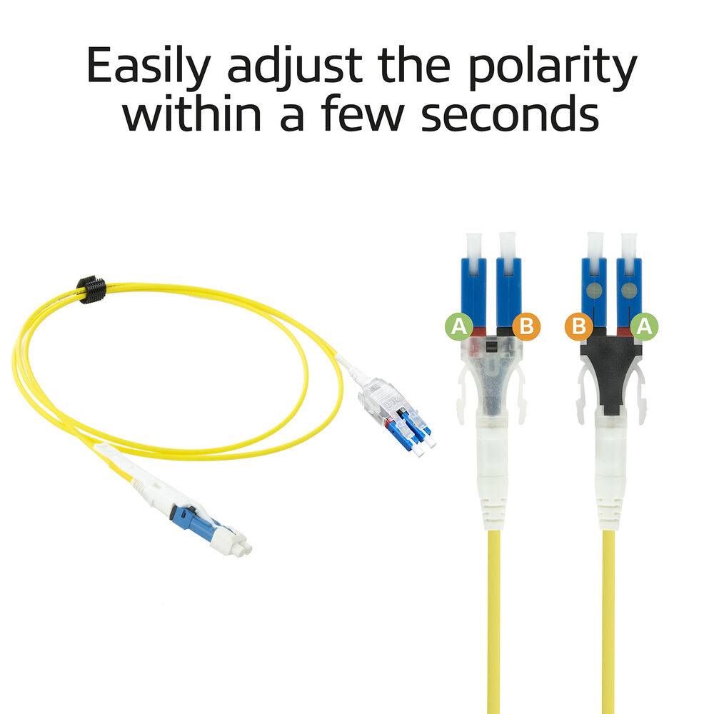 ACT RL1107 Glasfaser-Patchkabel | Singlemode 9/125 OS2 Polarity Twist uniboot duplex | CS - LC Stecker | 7 Me…