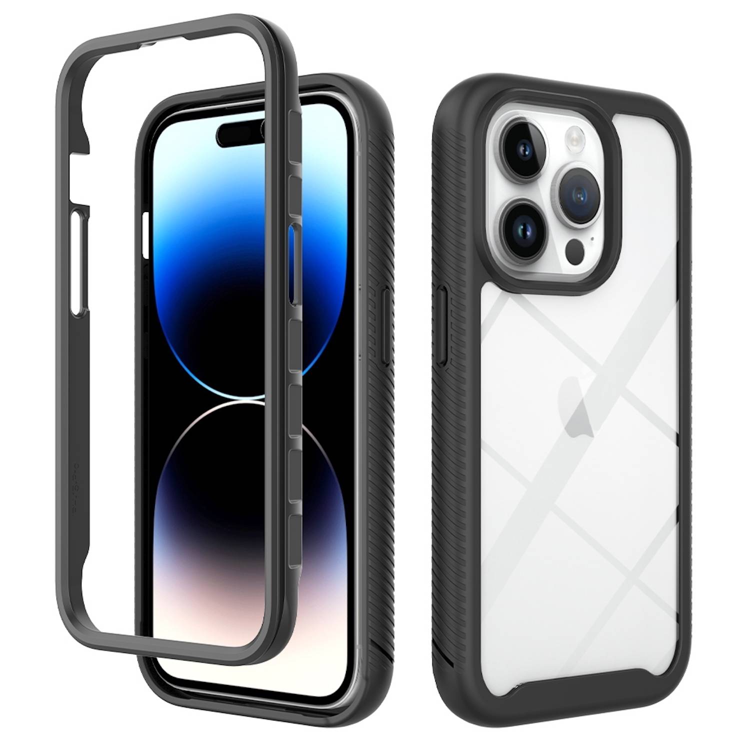 Für Apple iPhone 15 Pro Schock robuste TPU / PC verstärkte Ränder Case