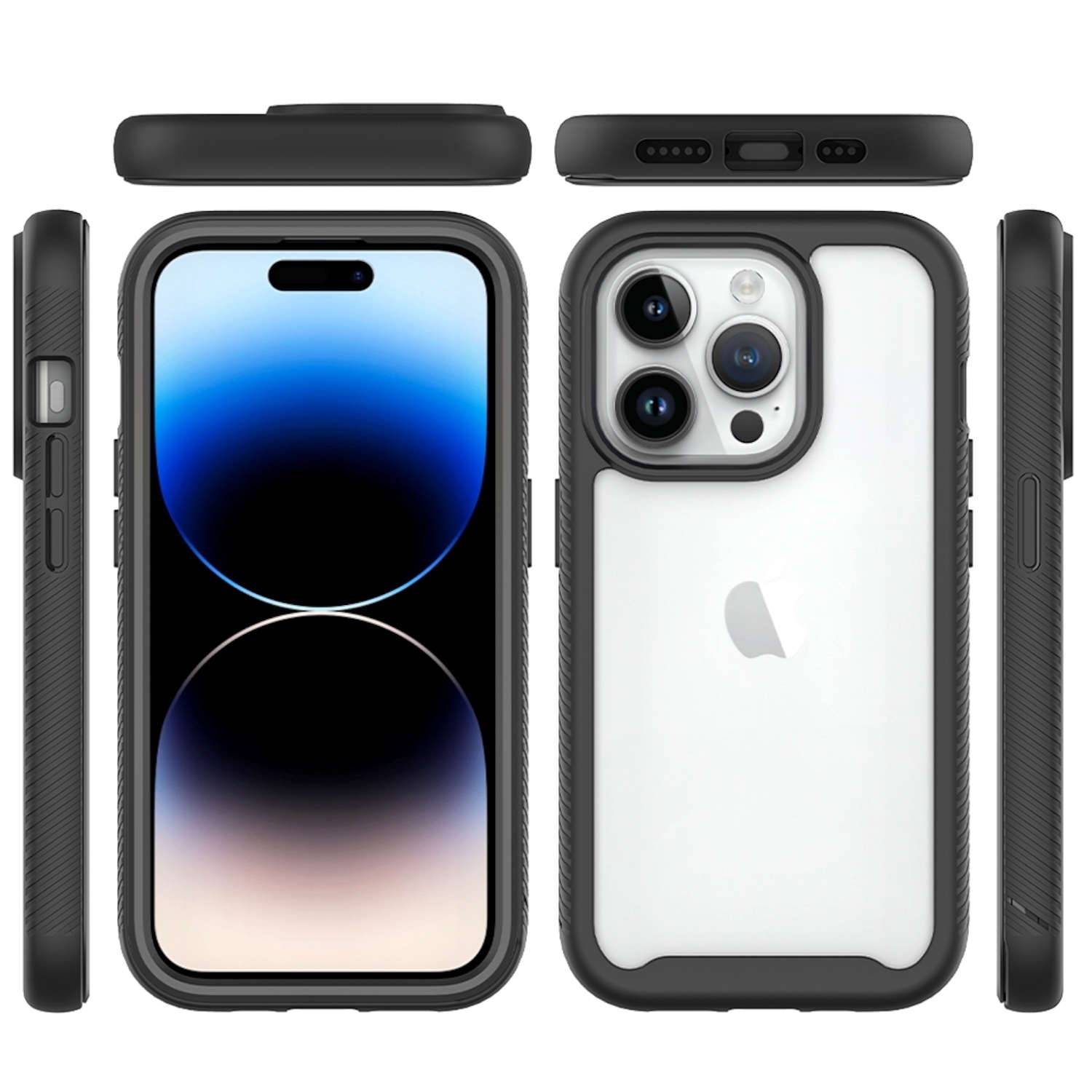 Für Apple iPhone 15 Pro Schock robuste TPU / PC verstärkte Ränder Case