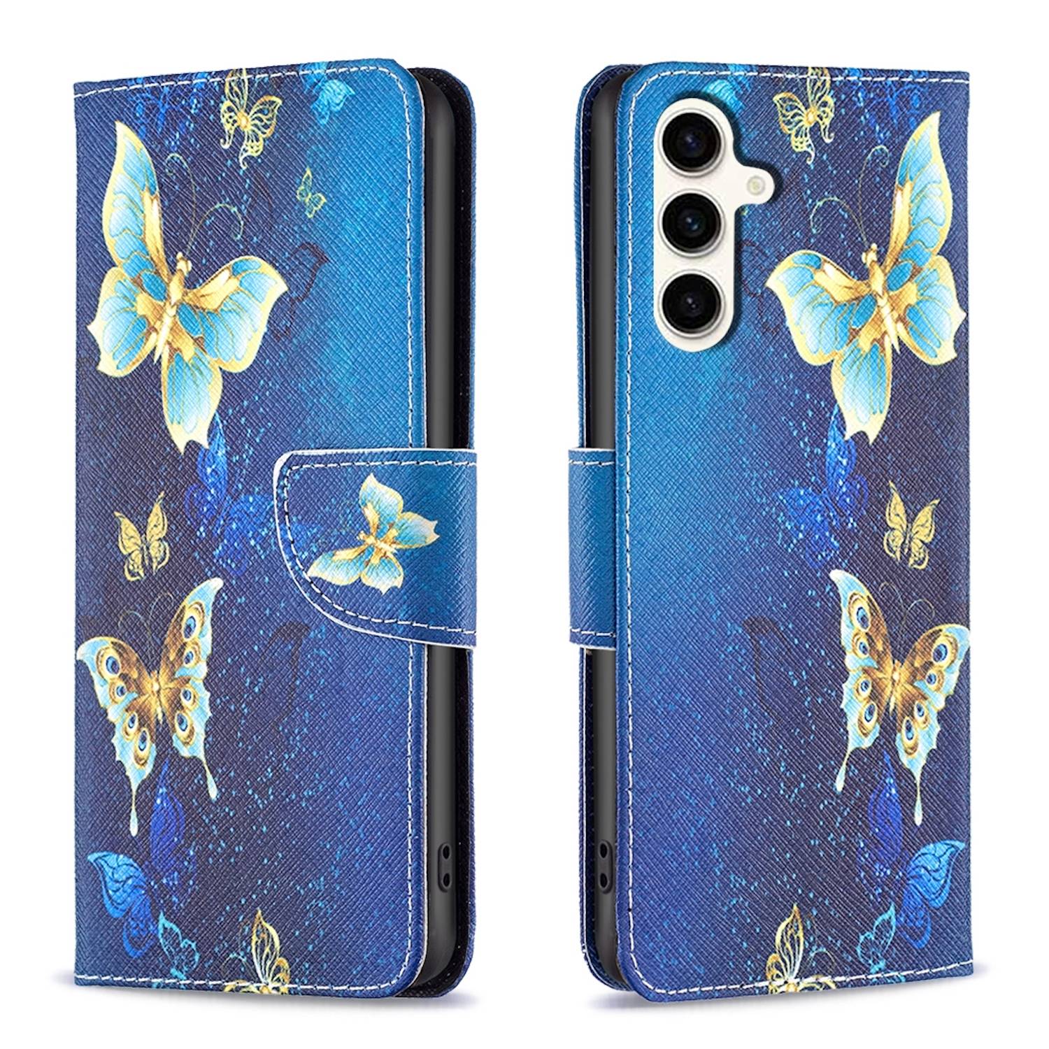 Für Samsung Galaxy S23 FE Kunstleder Tasche Hülle Etuis Schutz Motiv 4