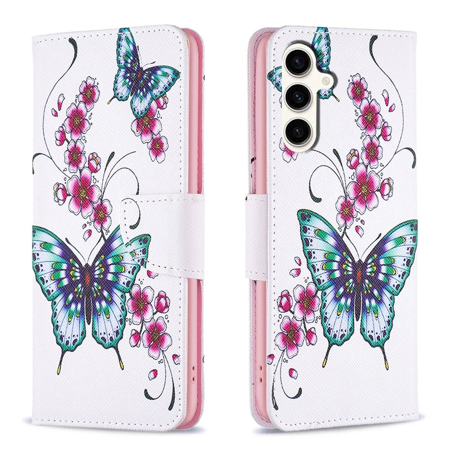 Für Samsung Galaxy S23 FE Kunstleder Tasche Hülle Etuis Schutz Motiv 2
