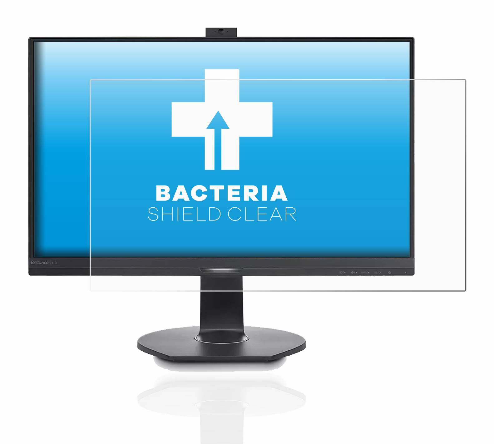 upscreen Bacteria Shield Clear Premium Antibakterielle Displayschutzfolie für Philips