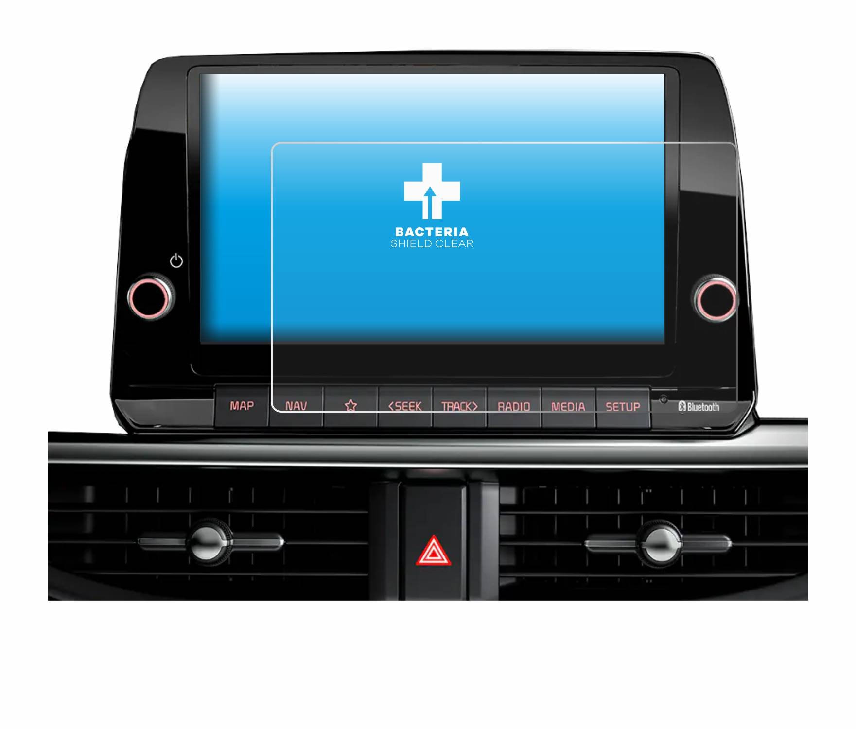 upscreen Bacteria Shield Clear Premium Antibakterielle Displayschutzfolie für Kia Picanto