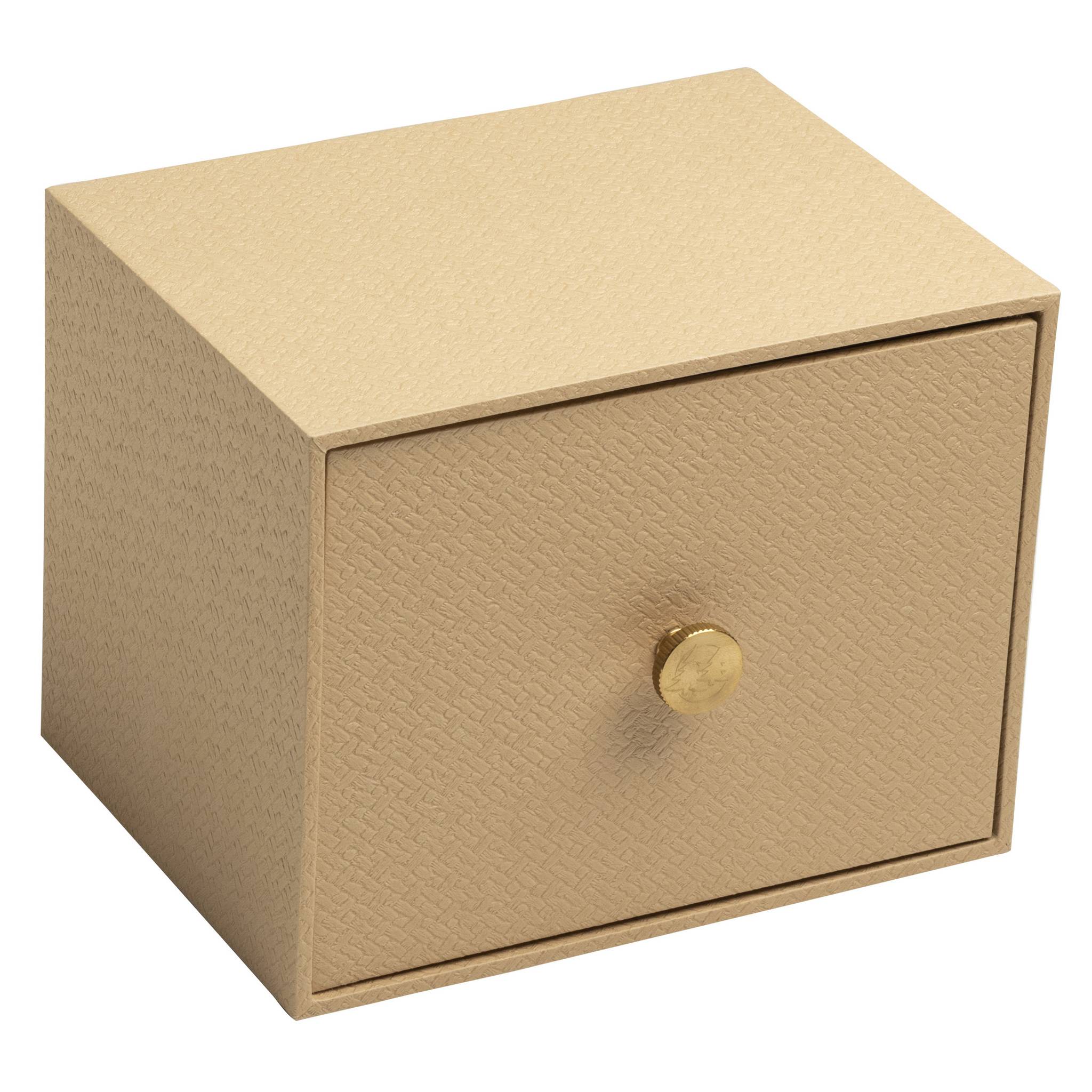 Exacompta 2x Schubladenbox für Fotos Karteikarten 14x177x134 cm Beige 78602E