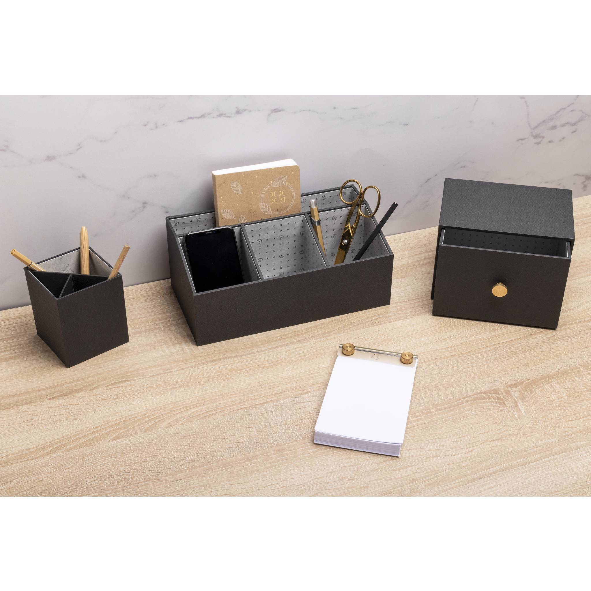 Exacompta 2x Schubladenbox für Fotos Karteikarten 14x177x134 cm Schwarz 78601E
