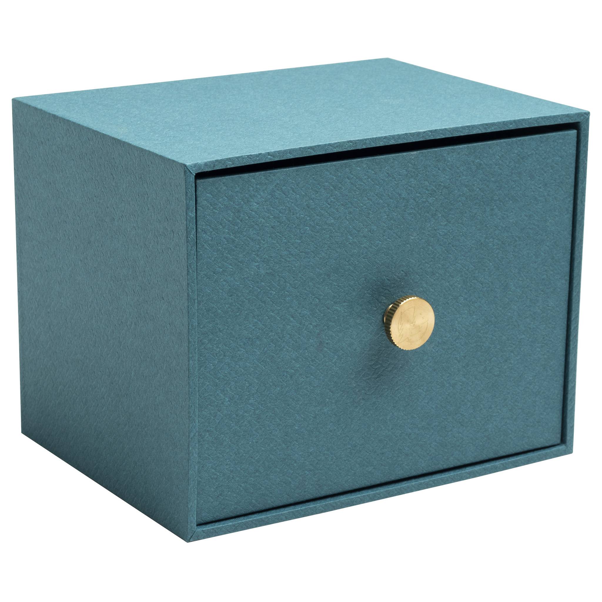 Exacompta 2x Schubladenbox für Foto Karteikarten 14x177x134cm Bleu canard 78603E