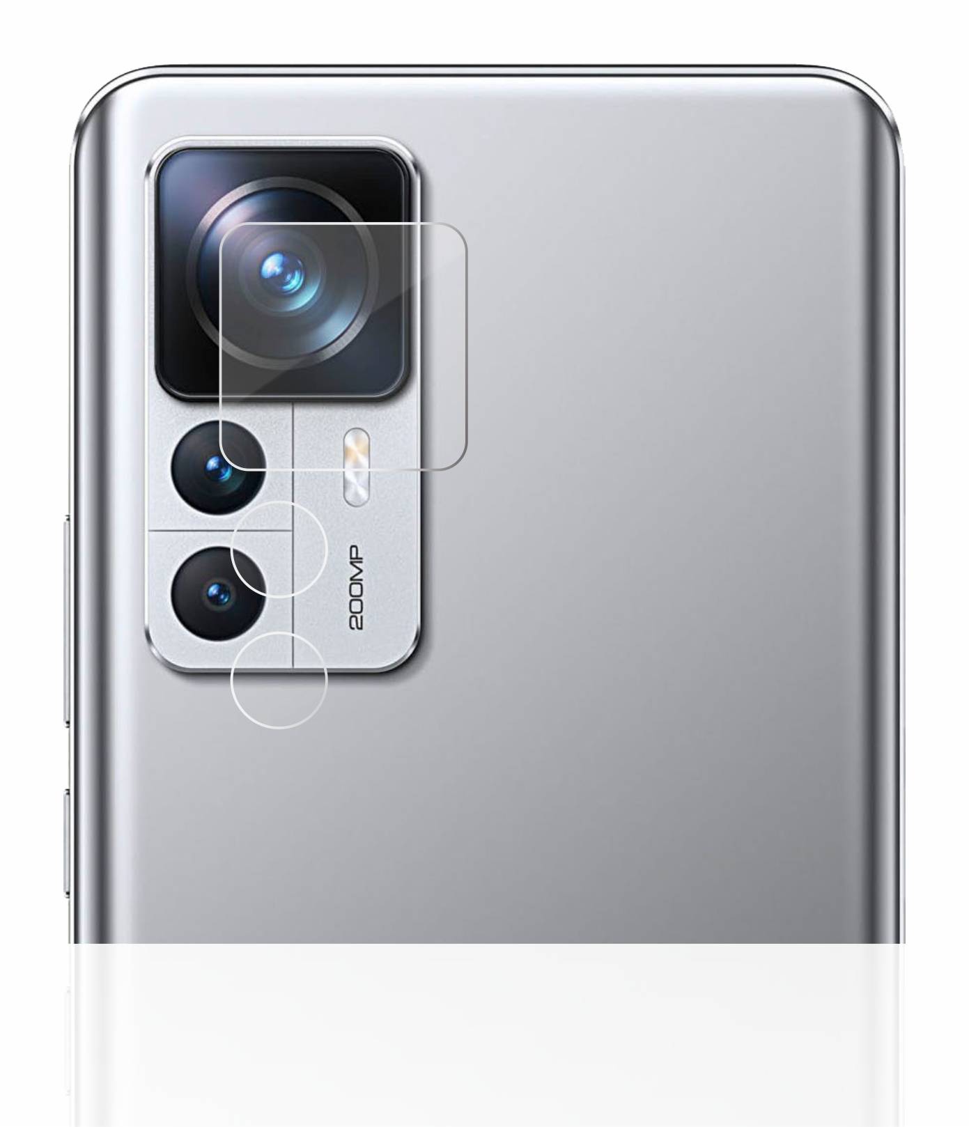 upscreen Flexible Schutz Glas Folie für Xiaomi 12T Pro (NUR Kameraschutz) Schutzglas 9H Hybridglas Klar