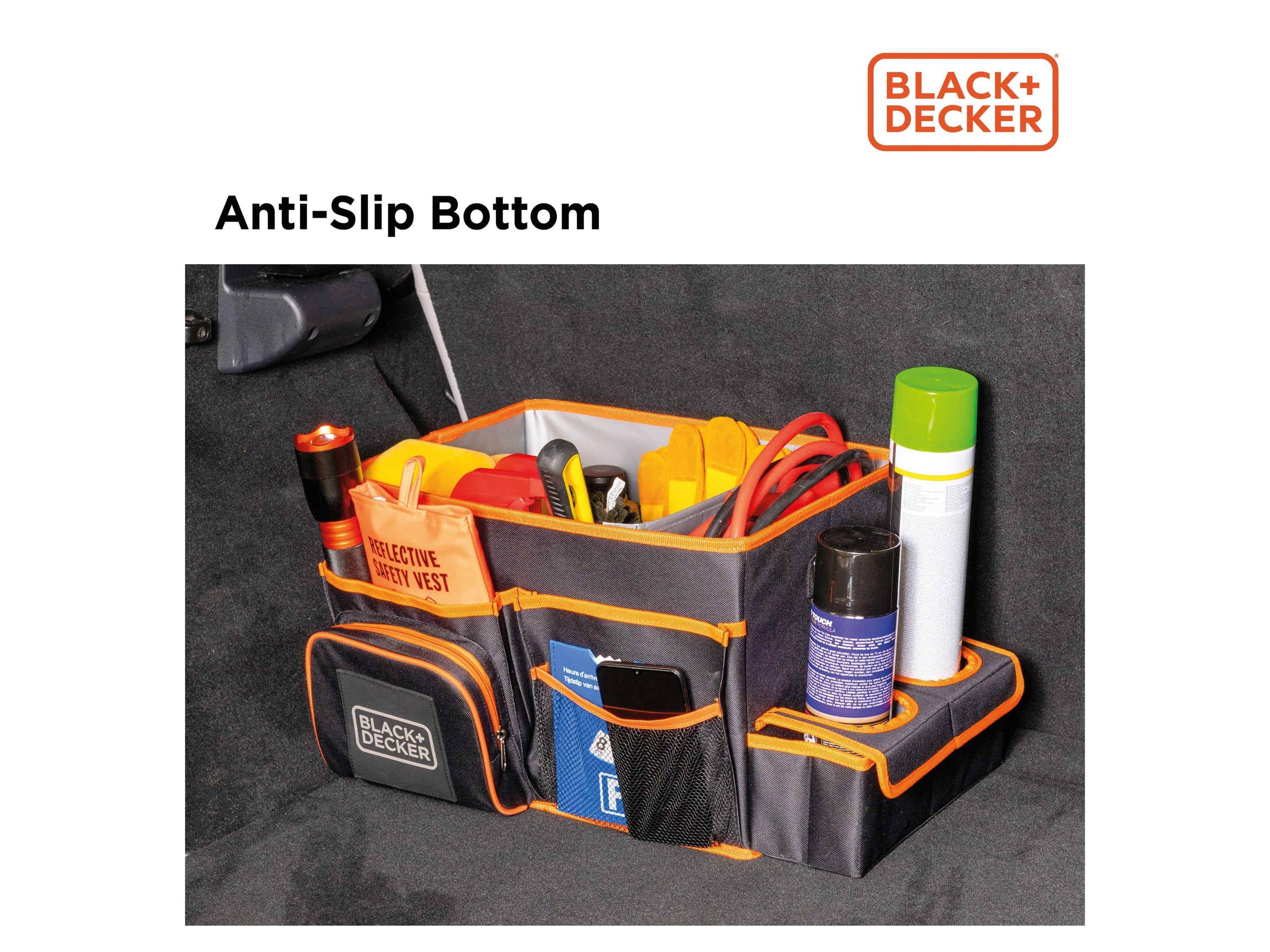 BLACK & DECKER Auto-Organizer, Tasche mit Fächern, 47,5x25x30 cm