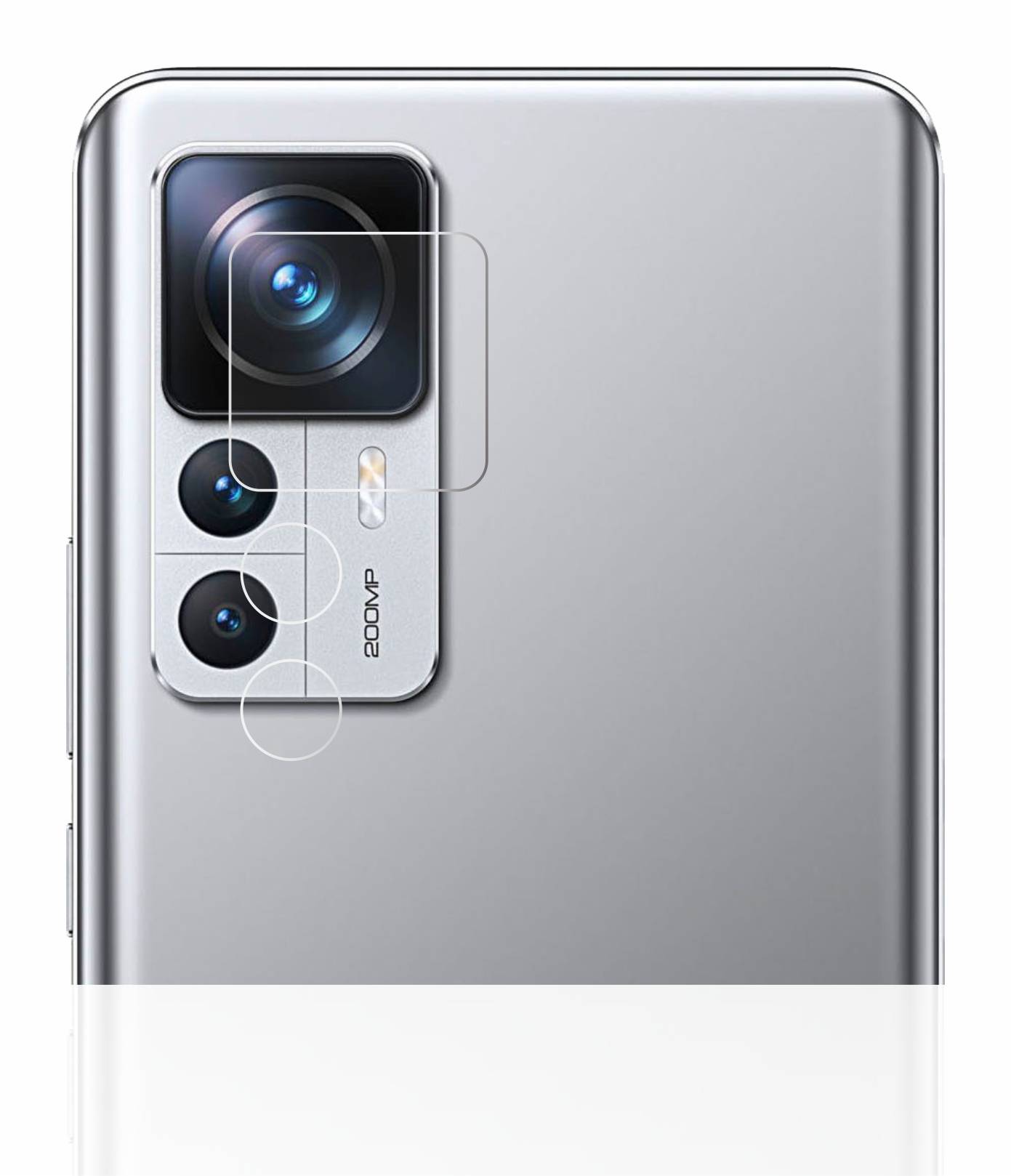 upscreen Schutzfolie für Xiaomi 12T Pro (NUR Kameraschutz) Kratzschutz Anti-Fingerprint Klar