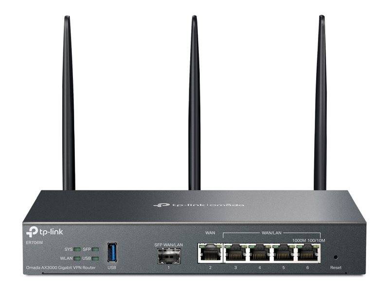 TP-LINK Omada ER706W V1 - - Wireless Router - 4-Port-Switch - 1GbE - WAN-Ports