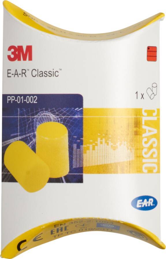 Gehörschutzstöpsel 3M™ E-A-R™ Classic PP01002 Größe uni Inhalt Einzelpack Kissenkarton (1 Paar) 3M-Nr PP01002 Ausführung