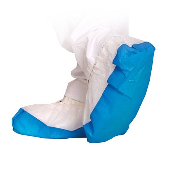 Franz Mensch Überschuhe antirutsch weiß-blau besonders atmungsaktiv und