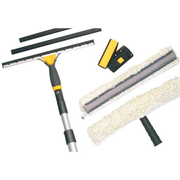 Vermop Fensterreinigungsset TopLock Lieferumfang: Teleskopstange 3-teilig (3x