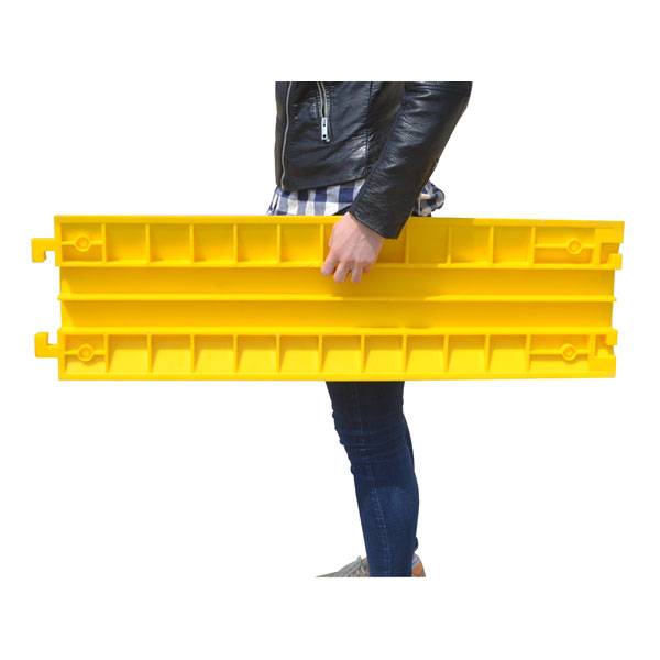 Kabelbrücke gelb, 2 Kanäle, Maße (LxBxH): 945x280x38 mm