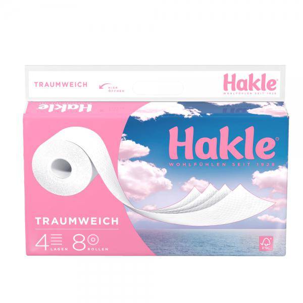 Hakle Traumweich Toilettenpapier reinweiß, parfümfrei und 4-fach sicher
