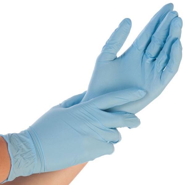 Franz Mensch Nitrilhandschuh Safe Premium blau latexfrei mit texturierten
