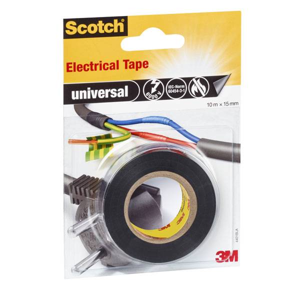 3M Scotch Isolierband universal schwarz flexibles PVC Elektriker-Isolierband