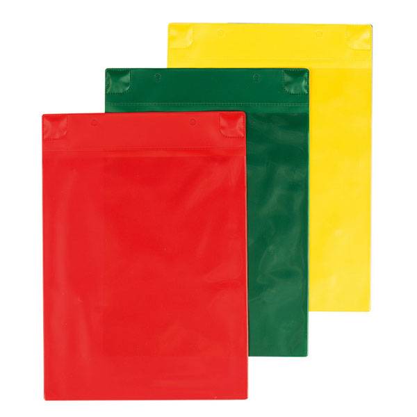 Magnettaschen aus Kunststofffolie in rot, gelb o. grün, Mindestabnahme: 10 Stück, 26,0x36,5cm Version: 1 - rot