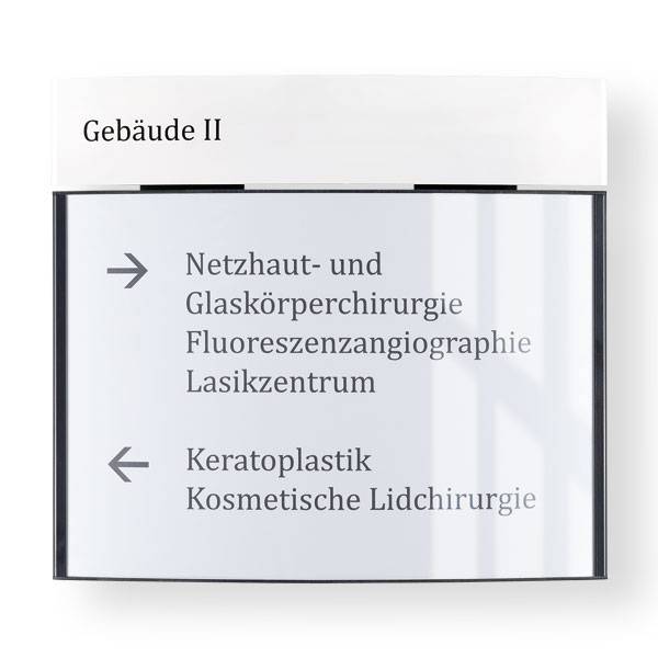 Wandschild, 31,7 x 28,5cm, gewölbt, mit Papiereinlage A4 quer, Paneelfarbe: weiß