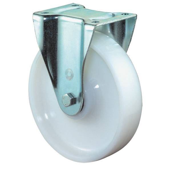 Schwerlastrollen, Bockrolle, Gabel aus Stahlblech, verzinkt, zweireihiger