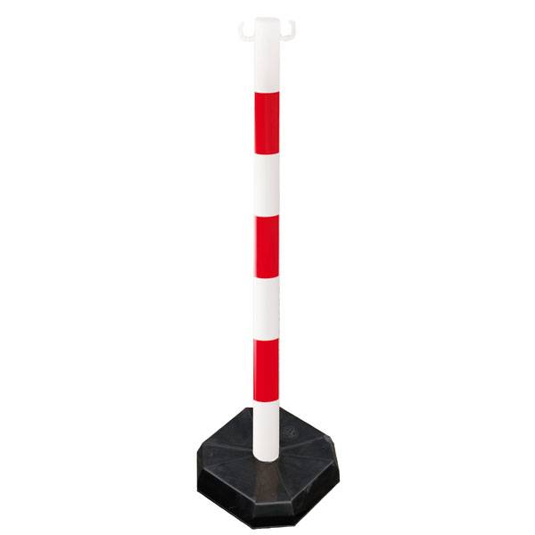 Absperrpfosten mobiler Kunststoffpfosten, Farbe rot/weiß, Gewicht: 3,85 kg