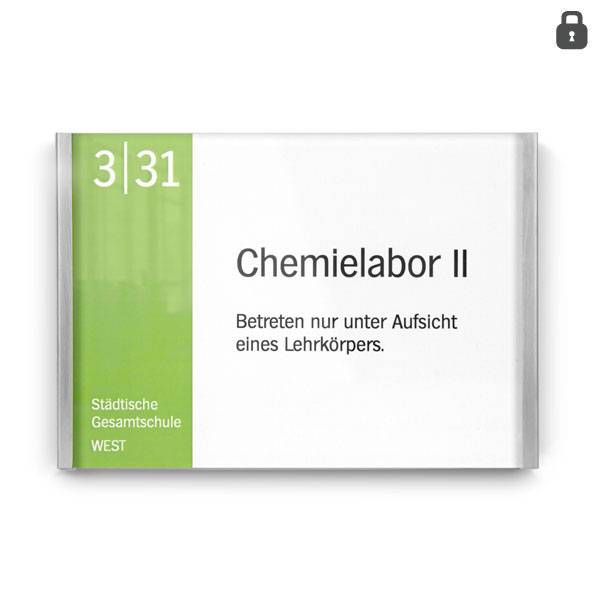 LITE Secure Infotafeln, aus Acrylglas u. Stahl, Größe: 29,8 x 21,2 x 0,5 cm