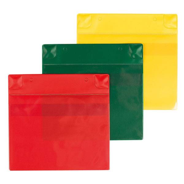 Magnettaschen aus Kunststofffolie, Mindestabnahme: 10 Stck, Regenschutzklappe, 22,5x22,0cm Version: 1 - rot