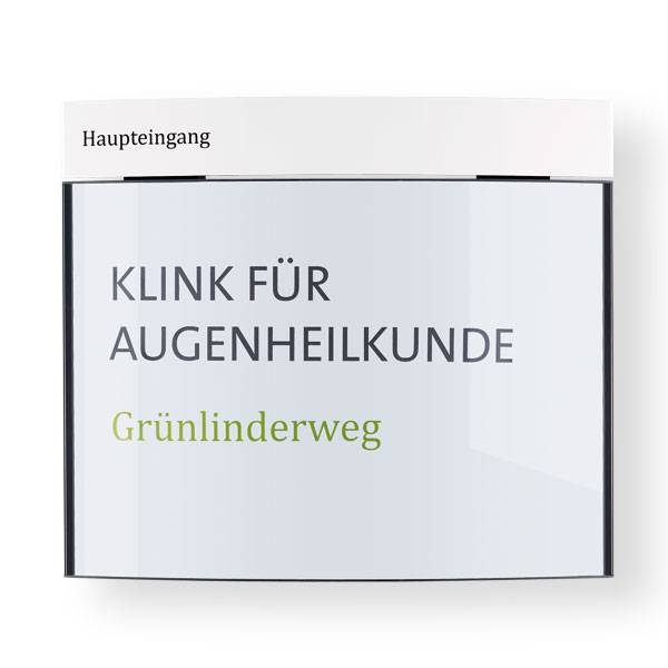 Wandschild, 44,5 x 38,1cm, gewölbt, mit Papiereinlage A3 quer, Paneelfarbe: weiß