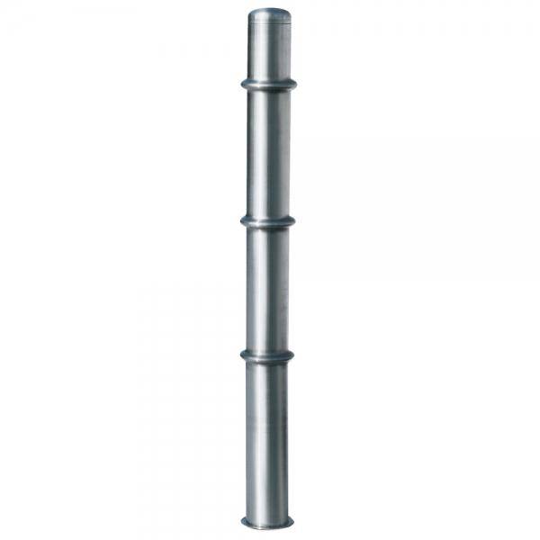 Absperrpfosten Edelstahl, zum Aufschrauben, Rundkopf, Schmuckausführung
